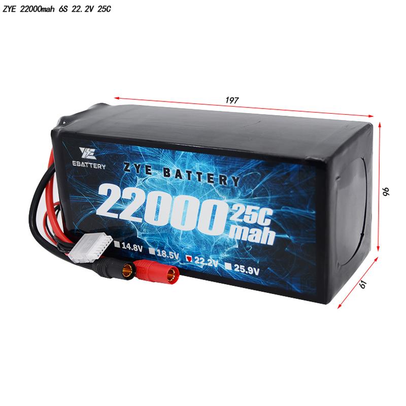 22 000 mAh 14s lipo batéria